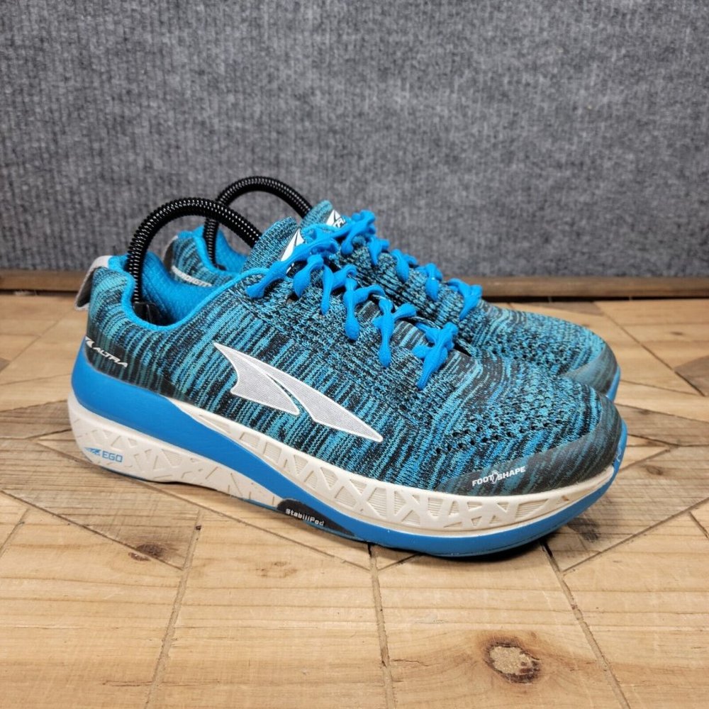 Altra Womens Paradigm 4.0 Blue White Size 8 Running Shoes Sneakers Athletic